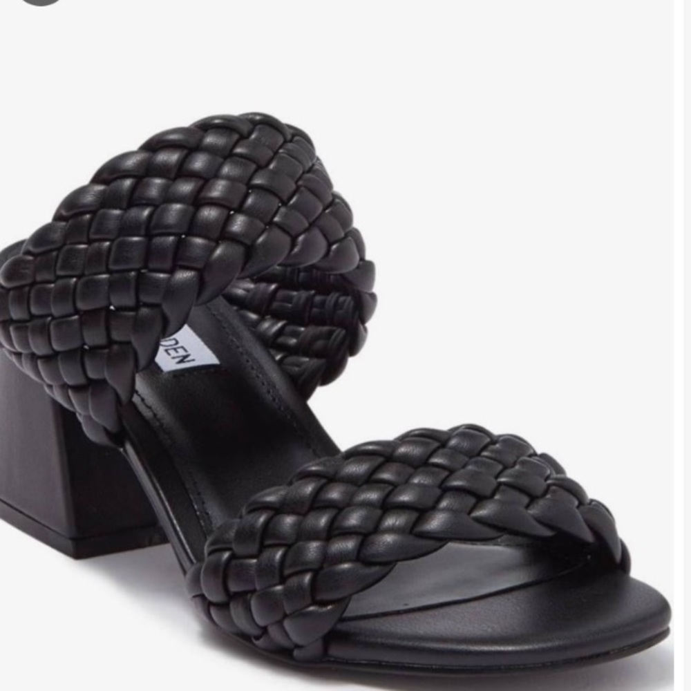 Steve Madden braided black heels